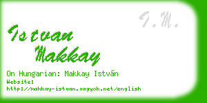 istvan makkay business card