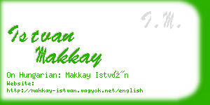 istvan makkay business card